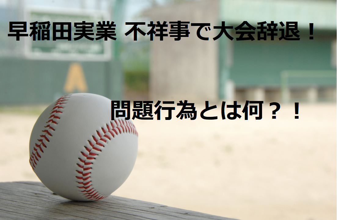 早稲田実業野球部の問題行為とは 被害者がいる 不祥事で大会辞退 うさぎ好き主婦 ウサ子の日常