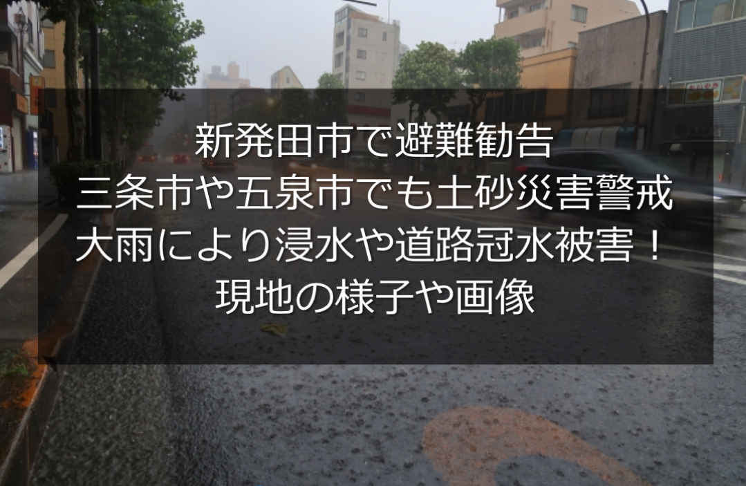 新発田市で大雨 道路浸水や冠水被害で避難勧告も 現地の様子や画像 うさぎ好き主婦 ウサ子の日常