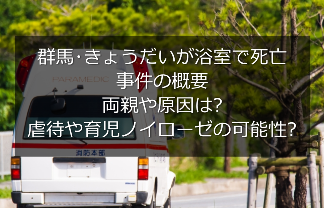 群馬 きょうだいが浴室で死亡 両親や原因は 虐待や育児ノイローゼの可能性 うさぎ好き主婦 ウサ子の日常