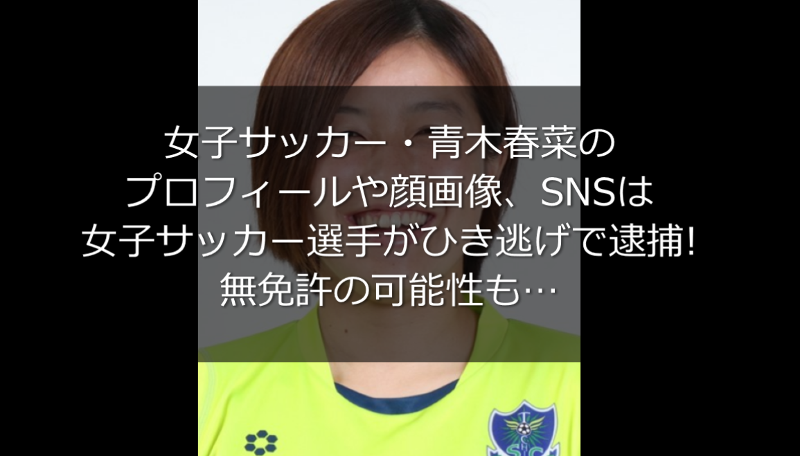 青木春菜の顔画像やインスタは 女子サッカー選手がひき逃げ 無免許で逮捕 うさぎ好き主婦 ウサ子の日常